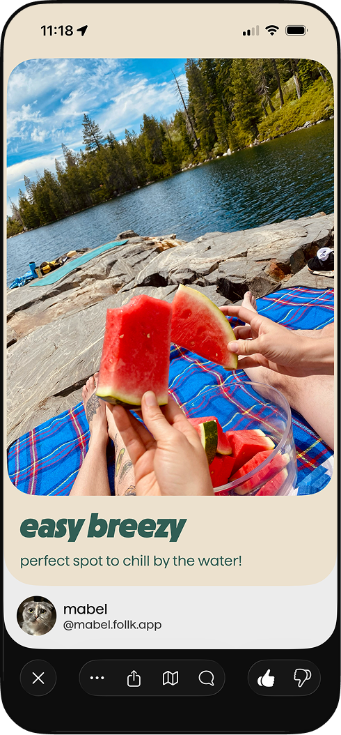 A Follk Sight shown in the app.